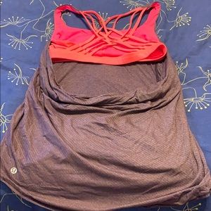 Lululemon tank top with built in bra